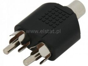 RCA GN - RCA 2xWT srebrne rozgałęźnik