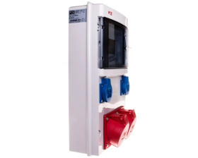 Rozdzielnica stacjonarna STAR 2x32A/5P 2xGS bez zabezpieczeń IP44 9016850W