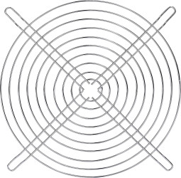 Metalowa kratka wentylatora TRU COMPONENTS TC-MG200 TRU COMPONENTS TC-MG200, TC-13375936, (S x W) 200 mm x 200 mm