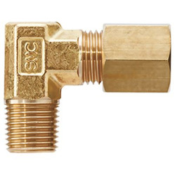 Adapter gwintowany typu kolanko gwint – rura Rurka 6/4 4 mm SMC Złączka kolankowa