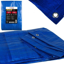 Plandeka 3x3 niebieska wzmacniana z oczkami płachta Schmith