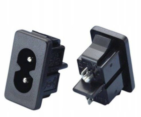 2szt. GNIAZDO ZASILAJĄCE ÓSEMKA ZATRZASK DO OBUDOWY