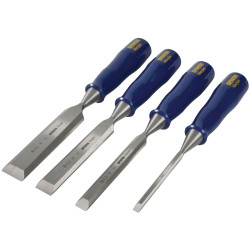 IRWIN® Marples® TM444/S4 Bevel Edge Chisel Blue Chip Handle Set, 4 Piece