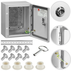 Obudowa hermetyczna rozdzielnia metalowa z płytą montażową 250x200x150 IP65 natynkowa NEKU