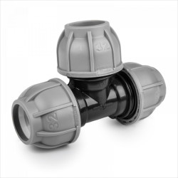 Trójnik PE do rur węża skręcany 25mm PN10 BRADAS DSRA10T25
