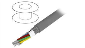 6344-Sl005 Przewód Na Rolce 30,5M Alpha Essential 8X22awg Pvc Ciemnoszary 300V