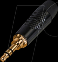 RTP3C-B 3.5mm stereo 3-pin jack plug, black housing