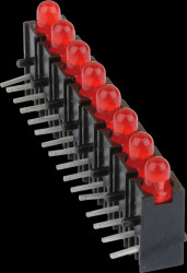 26.328.320 8-fold LED array, red, Ø 3mm, horizontal