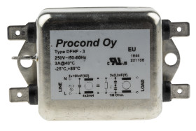 Filtr RFI 3A 1MΩ 250 V AC 400Hz 2 x 2 mH RS PRO Montaż w obudowie