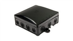 Puszka Instalacyjna Hermetyczna 90X90 Klik, 14 Dławików, Czarna /45Szt./