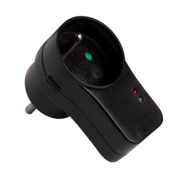 Rozgałęźnik 1gn zu z filtrem czarny R-10F-2 ELGOT