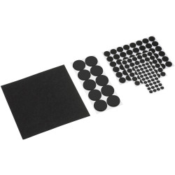 Metafranc WU0281180 Felt Slider Self-Adhesive Circular Black Set