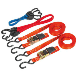 Sealey TD285SBD Tie Down &amp; Bungee Cord Set 6pc