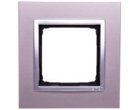 Simon 54 Nature Ramka pojedyncza metal SATYNOWY BLASK DRN1/79