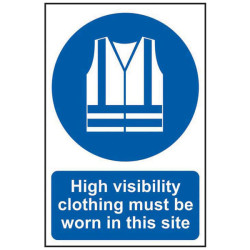 Scan 4007 High Visibility Jackets Must Be Worn In This Site - PVC Sign 200x300mm