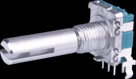 401590 ALPS STEC11B rotary pulse encoder, 15/30, horiz., w. PB