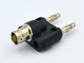 Adapter BNC gniado / 2x wtyk bananowy