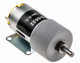 Motoreduktor DC Szczotkowy z przekładnią 66 obr./min 1,31 W 4mm 10 Ncm RS PRO