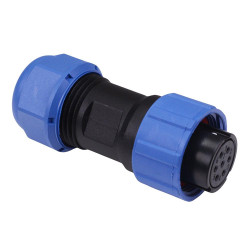 6 Pin Waterproof W17 Female Plug Cable Connector IP68 5A