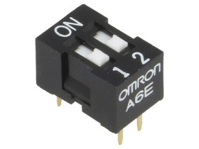 Przełącznik DIP-SWITCH Ilość sekcji 2 ON-OFF 0,025A/24VDC A6H-2101