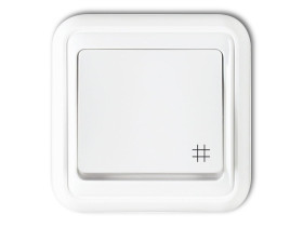 LIZA Wyłącznik krzyżowy podświetlany biały WPT-6L KARLIK