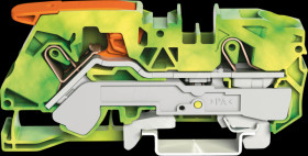2116-1207 2-wire feed-through terminal, CAGE CLAMP®, 16 mm², green-yellow