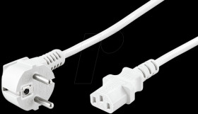 Cold appliance connection cable, 2.5 m, white