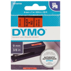 Taśma do drukarek D1 9mm x 7m czarny/czerwony S0720720