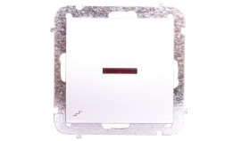 Sentia Łącznik Schodowy 10A Z Podświetleniem Srebrny Połysk 1425-56