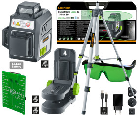 Poziomica laserowa 036.703A ±0.3mm/m Tak Nie Klasa wyzwalania Class 2 515nm 036.703A Laserliner Zielony