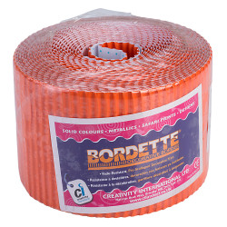 Bordette P0037104 Orange Colour Precut Corrugated Paper Border Trim 57x7500mm
