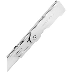 WorkPro WP211001 Stainless Steel Quick-Change Folding Utility Knife