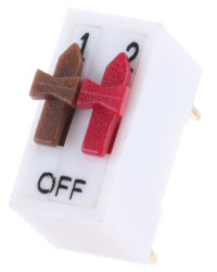 Przełącznik DIP 2-pozycyjny SPST THT 1 A przy 100 V