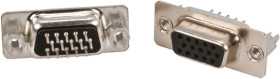Złącze D-Sub 44-pinowe Żeński Proste Przewlekany raster 2.29mm Złoto na niklu
