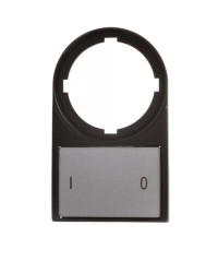 Tabliczka opisowa 0-I 50x30mm czarna prostokątna M22S-ST-X89 218147