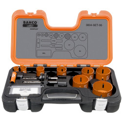 Bahco 3834-SET-95 Professional Holesaw Set 3834-95 Sizes: 16-64mm