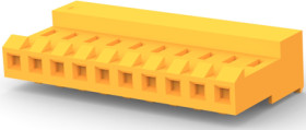 Socket housing, 10 pole, pitch 3.96 mm, straight, orange, 4-640426-0
