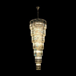 Lampa wisząca elegancki szklany żyrandol LUXE Złoty E14 18006-69 Zuma Line