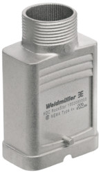 Grommet housing, size HQ, zinc die casting, PG21, straight, cross bow locking, IP65, 1003080000