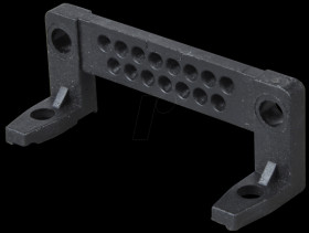 D-SUB mounting, 15-pole, angle with centring.