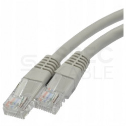 Patchcord UTP kat.5e kabel sieciowy LAN 2x RJ45 linka szary 5m securityNET