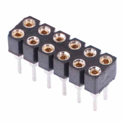 12 Pin Double Row Turned Pin Socket Connector 2.54mm