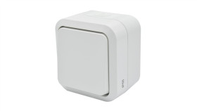 Łącznik Zwierny Dzwonek Pojedynczy Natynkowy Aqua Pro Ip55 Biały 60222