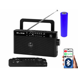 Radio Przenośne Analogowe AM/FM USB/AUX BLOW RA9, Czarne