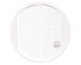 CELIANE Klawisz podwójny antybakteryjny z podświetleniem biały 067743