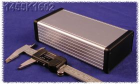 Obudowa; uniwersalna; HM1455K1602; aluminium; 160mm; 78mm; 43mm; IP54; naturalny; zaślepki czarne ABS; zdejmowany panel; Hammond