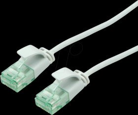21453401 Patchkabel Cat.6a (Class EA) UTP, Slim, grau, 0.3 m