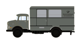 Minis by Lemke LC3468 N Model ciężarówki Mercedes Benz Walizka warsztatowa L322 technologia telekomunikacyjna DBP