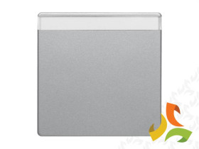 BERKER Q.1/Q.3/Q.7 Klawisz pojedynczy z polem opisowym aluminium aksamit lakierowany 16266084 HAGER