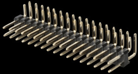 2 x 17-pin header, angled, pitch 2.54